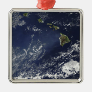 Ornamento De Metal Vista satélite da névoa vulcânica