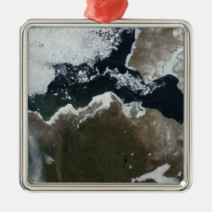 Ornamento De Metal Vista satélite de Canadá noroeste