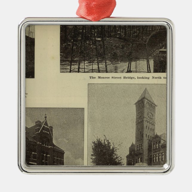 Ornamento De Metal Vistas, a prosperidade de Spokane (Frente)