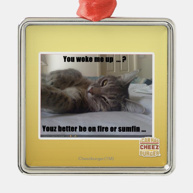 Ornamento De Metal Você acordou-me acima (Frente)