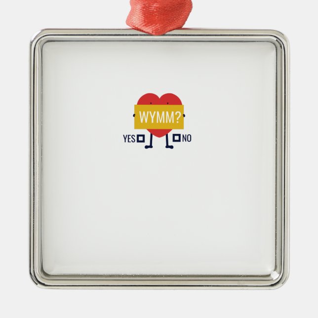 Ornamento De Metal Você vai me casado? (Frente)