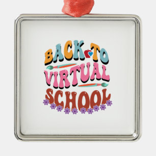 Ornamento De Metal Voltar à Escola Virtual
