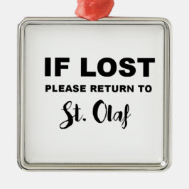 Ornamento De Metal Volte para a Rua.