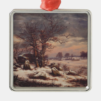 Ornamento De Metal Vordingborg in Winter by J.C. Dahl Fine Art