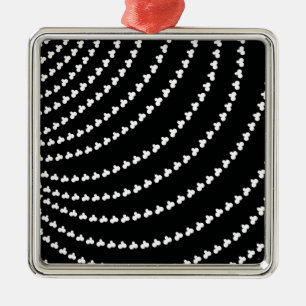 Ornamento De Metal Vórtice Branco