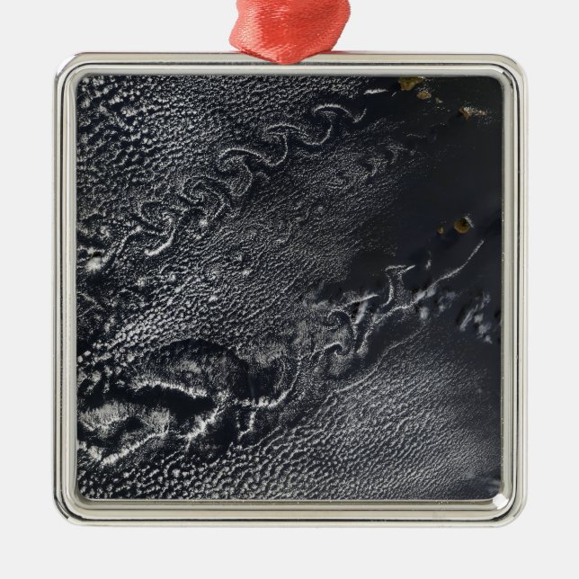 Ornamento De Metal Vórtices em nuvem sobre as ilhas de Cabo Verde (Frente)