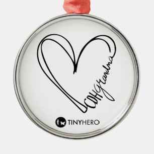Ornamento De Metal Vovó CDH Ornament - Minúsculo Herói