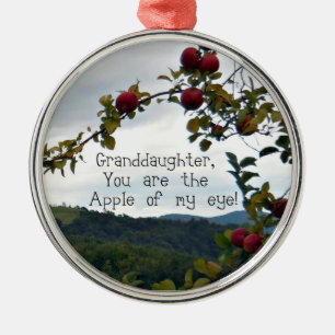 Ornamento De Metal Vovó, você é a Apple do meu olho!