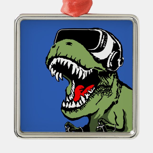 Ornamento De Metal VR T-rex (Frente)