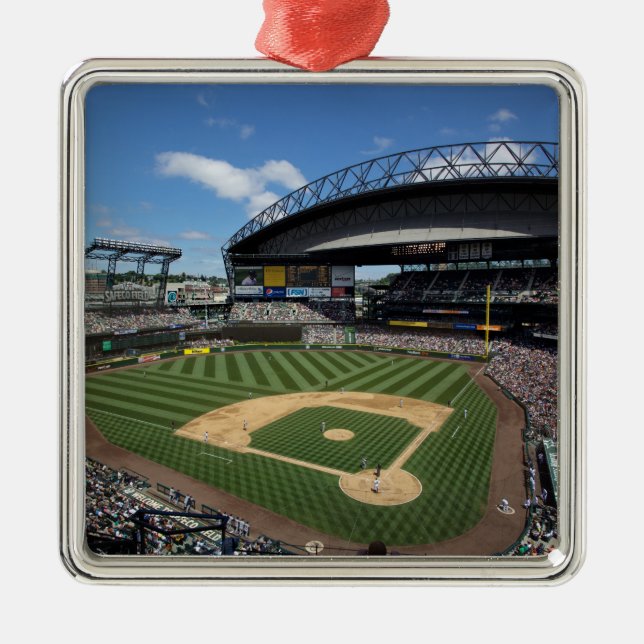 Ornamento De Metal WA, Seattle, Safeco Field, basebol dos Mariners (Frente)