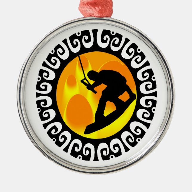 ORNAMENTO DE METAL WAKEBOARDING A ATMOSFERA (Frente)