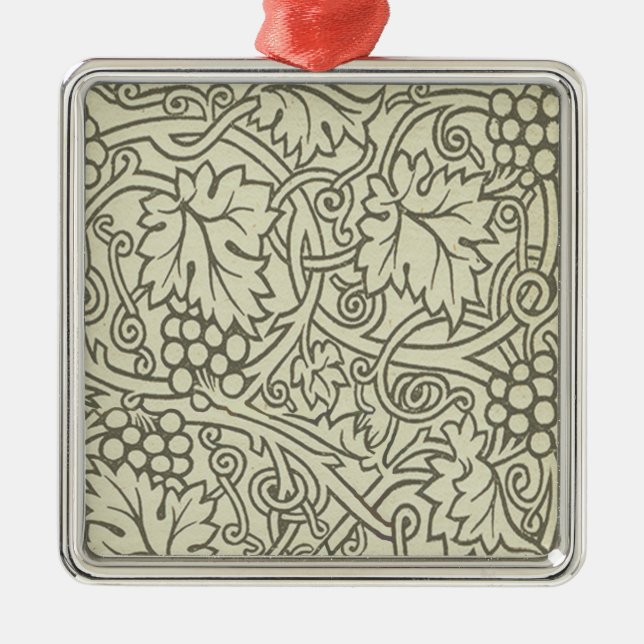 Ornamento De Metal Wallpaper William Morris Grapevine Sage (Frente)