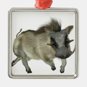 Ornamento De Metal Warthog que funciona à esquerda