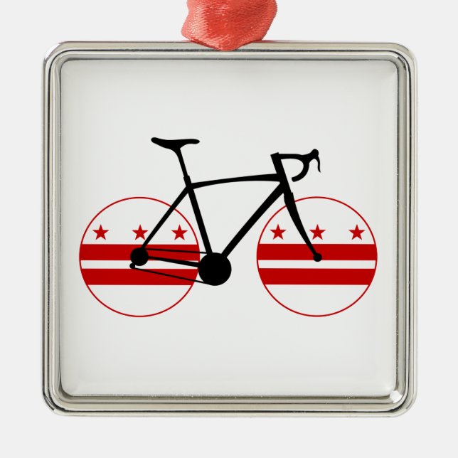 Ornamento De Metal Washington D.C. Flag Cycling (Frente)