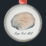 Ornamento De Metal Watercolor Clam Seashell Beach Ornament<br><div class="desc">Este modesto design de amêijoa foi criado usando aquarela e tinta. O azul macio e amarelos pálidos da amêijoa dão ao design uma qualidade tridimensional. Os contornos de tinta contrastam bem com o invólucro de luz e as cores de fundo. Os tons silenciosos da design evocam os sentimentos pacíficos e...</div>