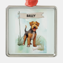 Welsh Terrier Watercolor Personalized Dog