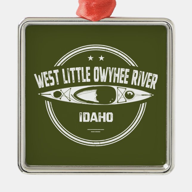 Ornamento De Metal West Little Owyhee River Idaho Kayaking (Frente)
