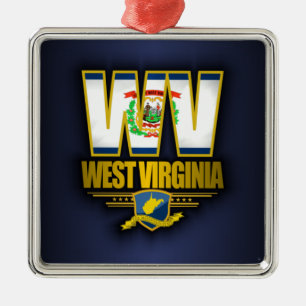 Ornamento De Metal West Virginia (WV)