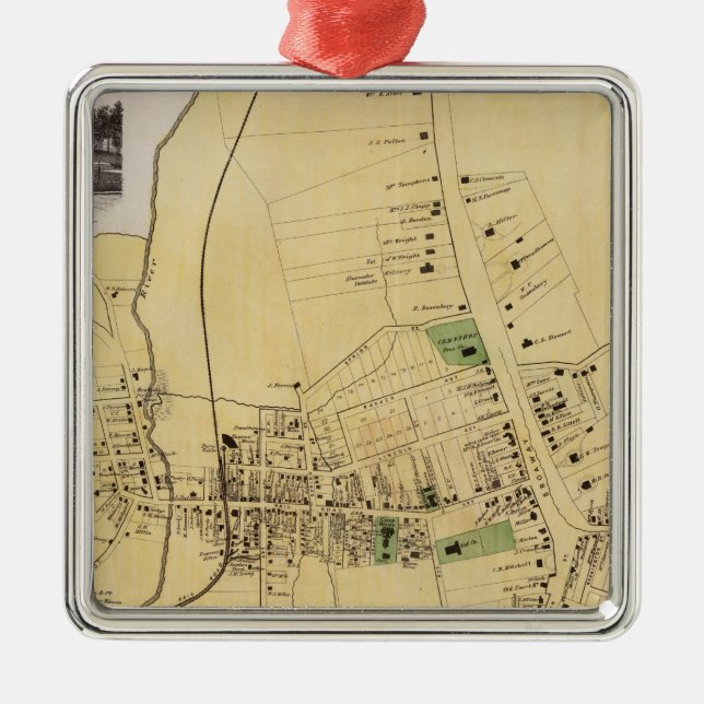 Ornamento De Metal White Plains, NY (Frente)