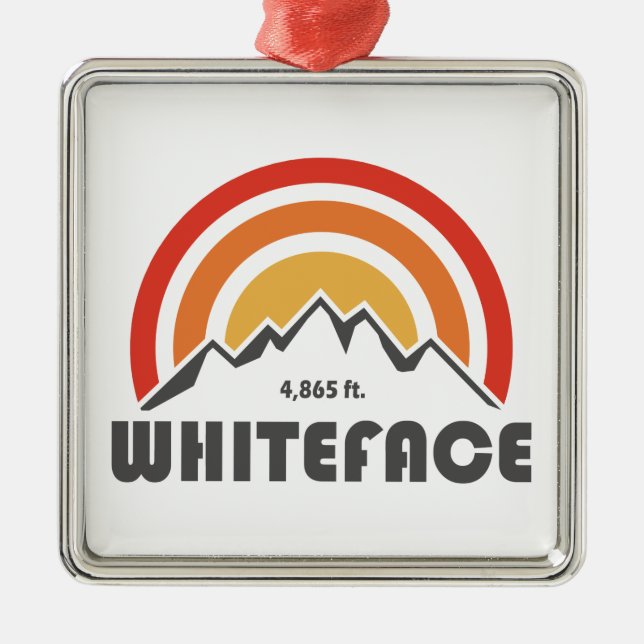 Ornamento De Metal Whiteface Mountain (Frente)