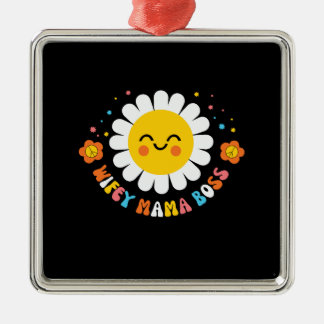 Ornamento De Metal Wifey Mama Boss Retro Mama