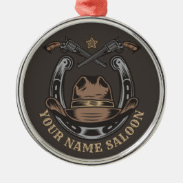 Ornamento De Metal Wild West Revolver Horsferes Western Cowboy Saloon