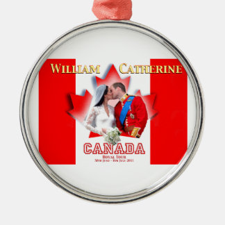 Ornamento De Metal William & Catherine Canada Royal Tour Comemorativo