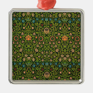 Ornamento De Metal William Morris - Columbine, verde escuro, Case-Mat