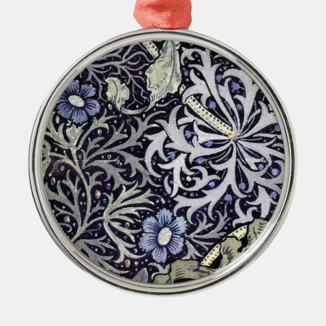 Ornamento De Metal William Morris Flowers (Frente)