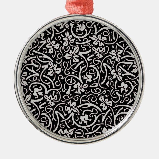 Ornamento De Metal William Morris Grapevine Vine Leaf Patterno (Frente)