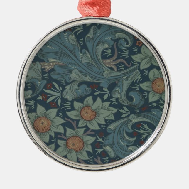 Ornamento De Metal William Morris Orchard Pattern Art (Frente)
