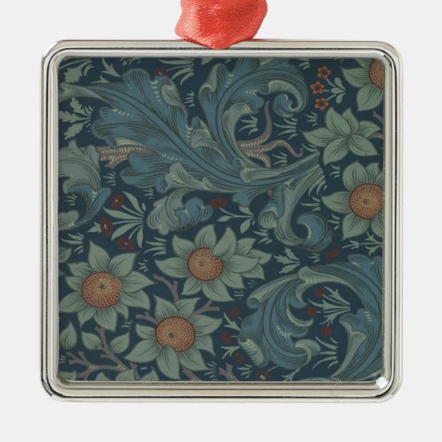 Ornamento De Metal William Morris Orchard Pattern Art (Frente)