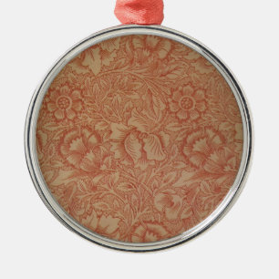 Ornamento De Metal William Morris Pink Poppy Floral Flor