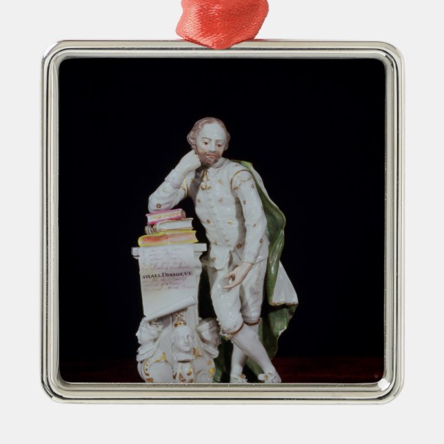Ornamento De Metal William Shakespeare, com base no monumento (Frente)