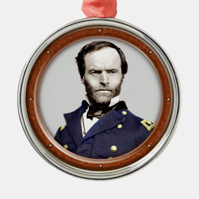 Ornamento De Metal William Tecumseh Sherman (Frente)