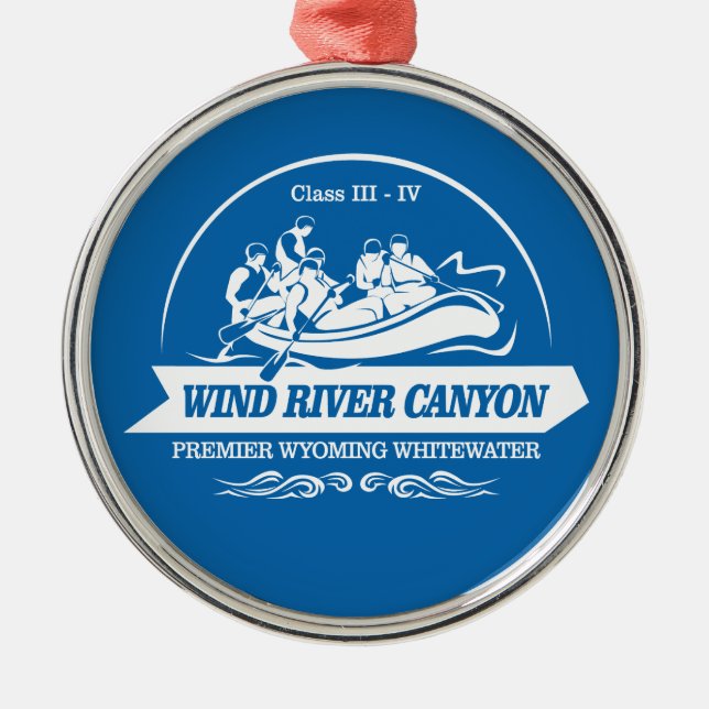 Ornamento De Metal Wind River Canyon (rafting 2) (Frente)