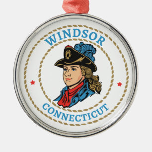 Ornamento De Metal Windsor Connecticut Colonial