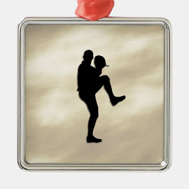 Ornamento De Metal Winduz do jogador de beisebol (Frente)