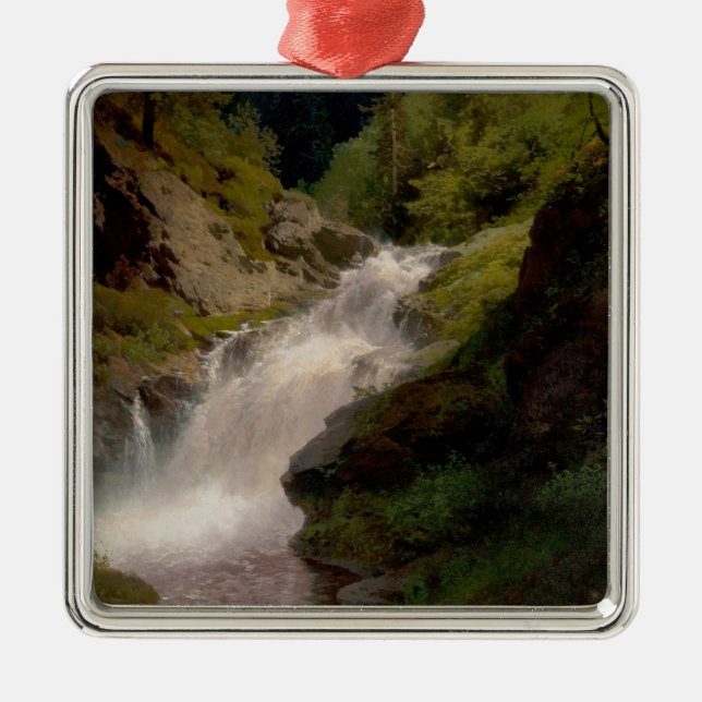 Ornamento De Metal Winona Falls (US Landscape) (por Hermann Herzog) (Frente)