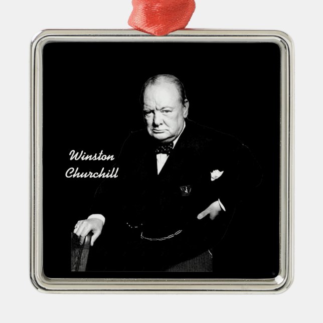 Ornamento De Metal Winston Churchill Ornaments (Frente)