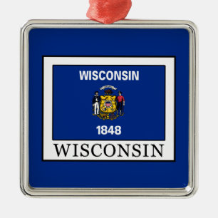 Ornamento De Metal Wisconsin