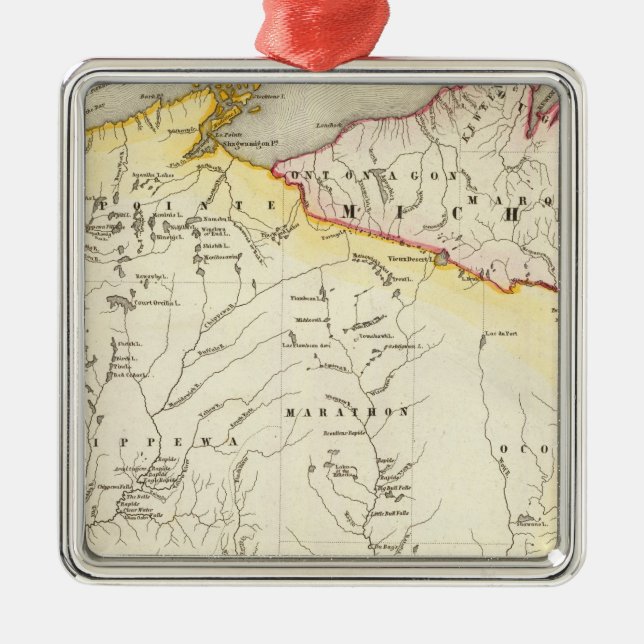 Ornamento De Metal Wisconsin 6 (Frente)