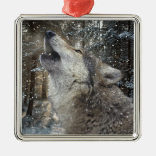 Ornamento De Metal Wolf Song - Pastel