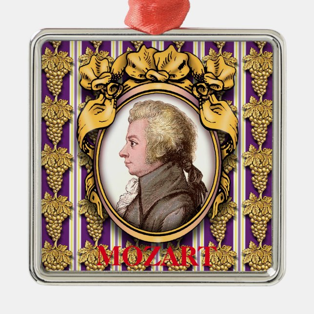 Ornamento De Metal Wolfgang Amadeus Mozart (Frente)