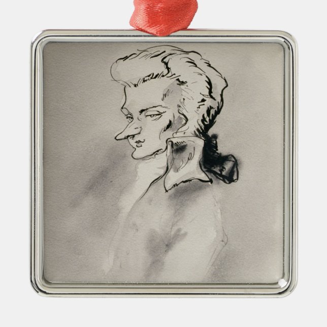 Ornamento De Metal Wolfgang Amadeus Mozart (Frente)