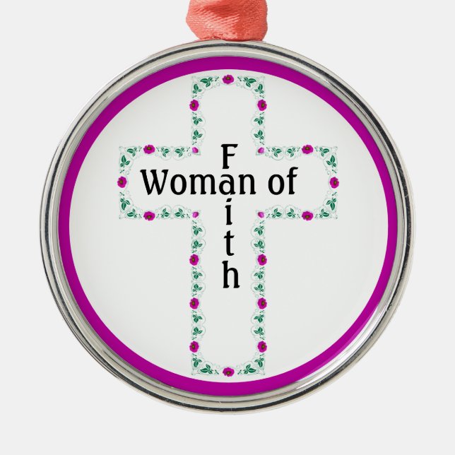 Ornamento De Metal Woman of faith (Frente)