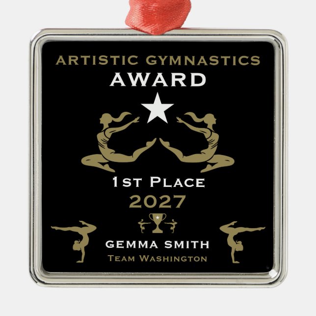 Ornamento De Metal Women's Artistic Gymnastics (Frente)