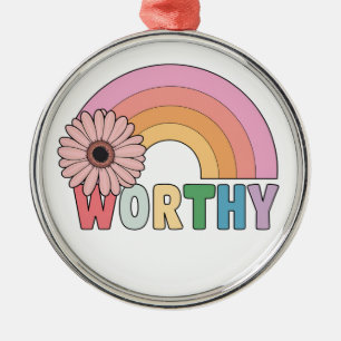 Ornamento De Metal Worthy Rainbow Bloom