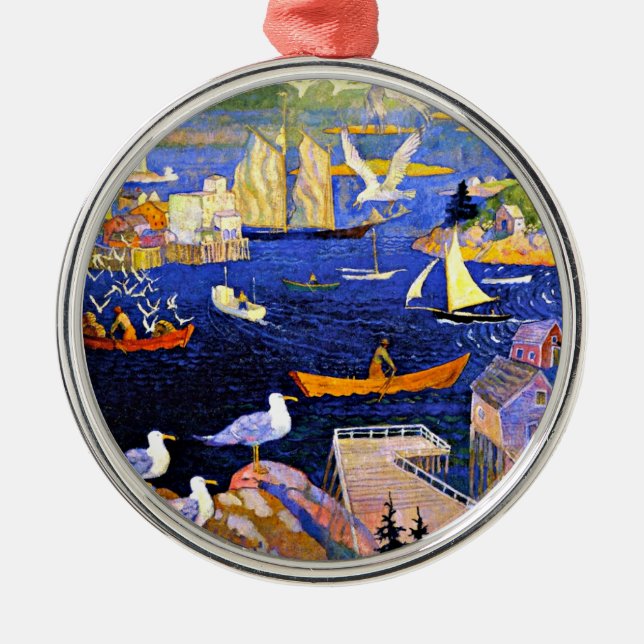 Ornamento De Metal Wyeth - O porto em Herring Cut (Frente)