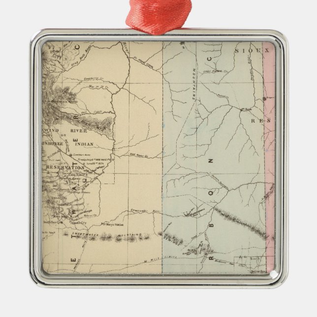 Ornamento De Metal Wyoming (Frente)